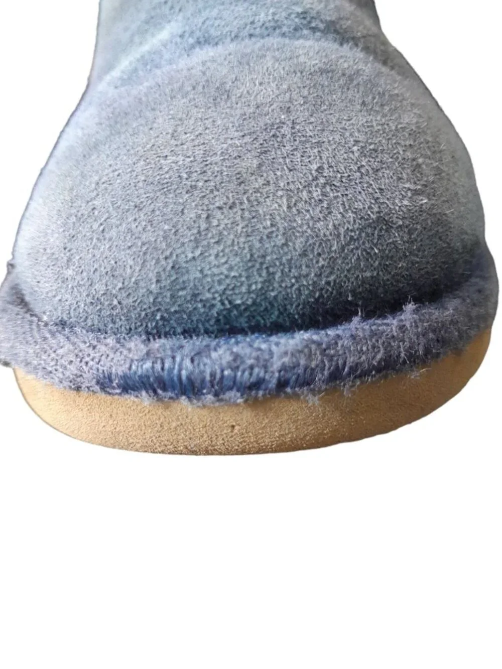 Ùgg Bailey Bow II Girls Booties Size 5 Suede Fleece Lined Winter Navy Blue